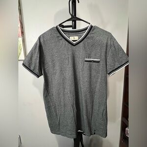 Gray V-Neck Men's Shirt